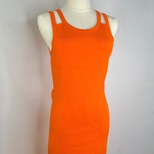 Michael Kors - Bright Orange Knit Bodycon Dress